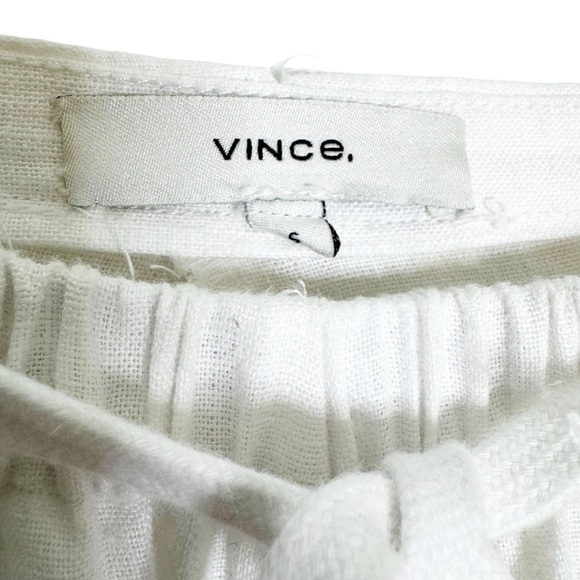 Vince Hemp Drawstring Tie Front White Pants Size S - Picture 9 of 14